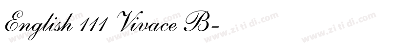 English 111 Vivace B字体转换 English 111 Vivace B字体转换